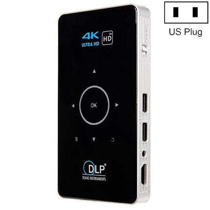 Portable Mini Projector for Home and Mobile Viewing compact 4K DLP pocket projector with Android 5.1, electric focus and wireless streaming
