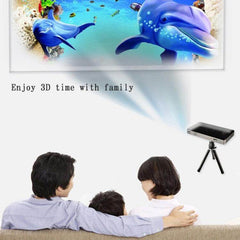 C6 Portable DLP Mini Projector with Android System and Wireless Projection, 1080P HD Home Theater Device