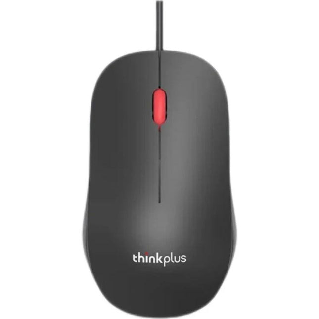 Lenovo Thinkplus M80 Ergonomic Office Laptop Mouse wired red-black ergonomic office mouse top view