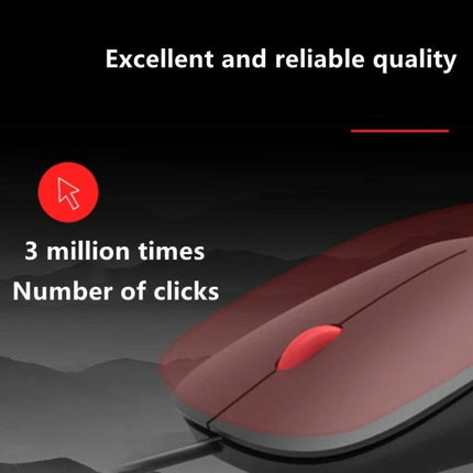 Lenovo Thinkplus M80 Ergonomic Office Laptop Mouse wired red black ergonomic design with 3 million clicks durability