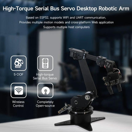 Waveshare RoArm-M1 Robotic Arm for Educational Projects - 5-DOF high-torque serial bus desktop robotic arm for hands-on learning and prototyping