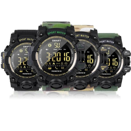 Durable Sports Watch for Daily Fitness and Outdoor Use - rugged waterproof round smart watch with TPU band showing digital display and fitness tracking features