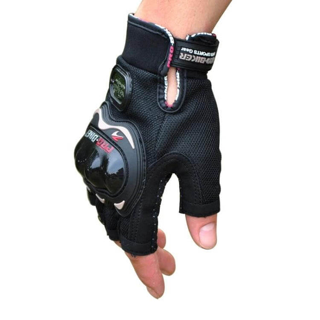 Outdoor Cycling Glove Half Finger Anti Drop For Commutes And Rides M black half-finger glove with non-slip palm and ventilation