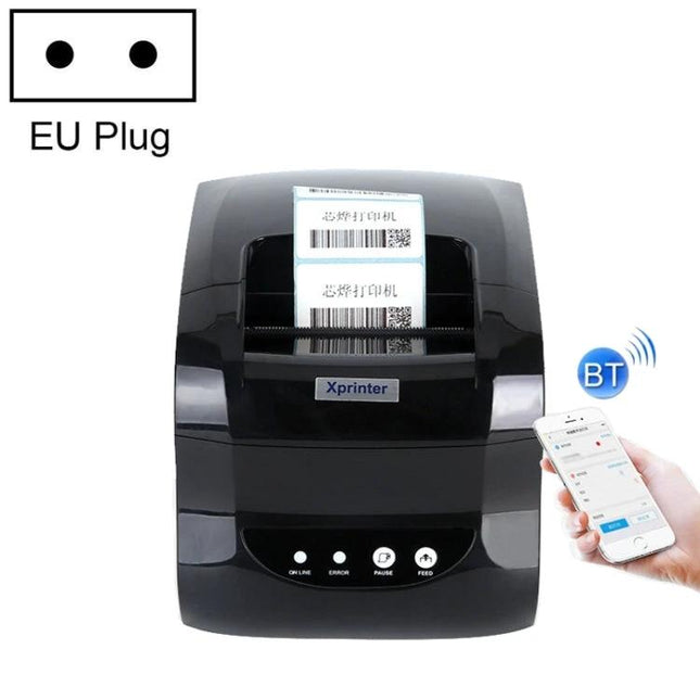 Xprinter 80mm Thermal Label Printer for Retail Barcodes and Tags - black Bluetooth label printer printing barcode tags, EU plug