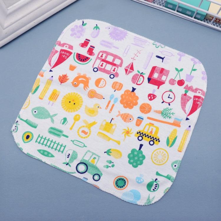 Cartoon Baby Cotton Handkerchiefs - 10 Pack of Soft, Random Color Face Towels