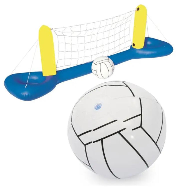 Inflatable Beach Ball Set With Volleyball Net And Balls | Syndmart