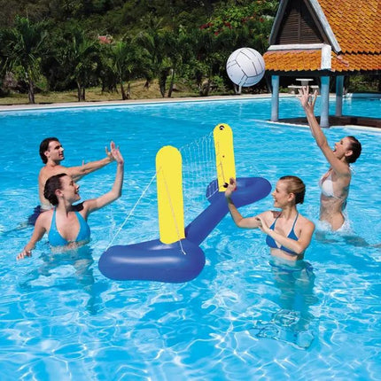 Inflatable Beach Ball Set With Volleyball Net And Balls | Syndmart