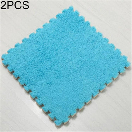 Patchwork Foam Baby Play Mats 30x30 cm 2 Pack For Playtime soft blue plaid patchwork EVA foam square mat for tummy time and crawling