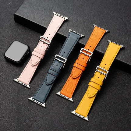 Cowhide Leather Watch Band For Apple Watch 38/40/41mm