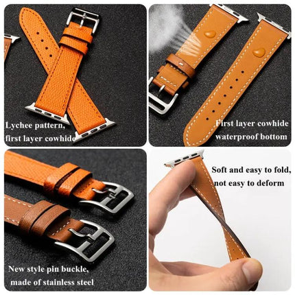 Cowhide Leather Watch Band For Apple Watch 38/40/41mm