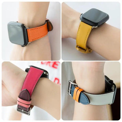 Cowhide Leather Watch Band For Apple Watch 38/40/41mm
