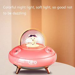 Cute Cartoon Bear Dual Spray Pet Humidifier with Colorful Night Light and 8-Hour Continuous Mist