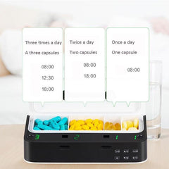 Smart Medication Reminder Pill Box for Seniors - Portable & Adjustable Electronic Organizer