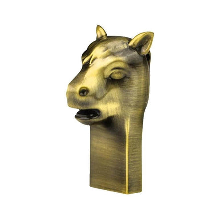 Zodiac Metal USB Flash Drive for Everyday Data Storage - brass horse-head metal USB stick for documents and photos