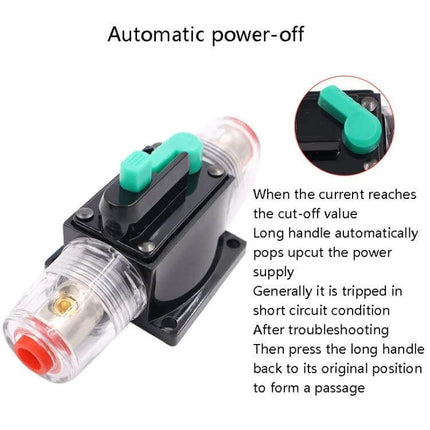Car Audio Circuit Breaker Switch 10A For Automotive Use compact 12–48V auto-reset fuse holder for winches and motors