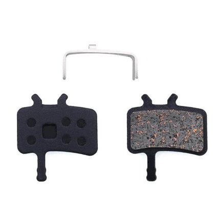 Mountain Bike Semi-Metallic Brake Pads for Disc Brakes - copper-fiber pads with steel back plate, set with spring for disc calipers