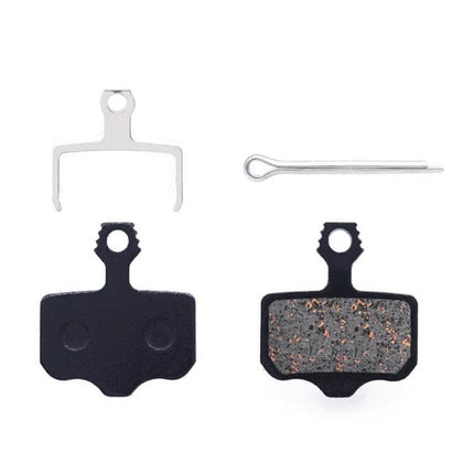 Mountain Bike Semi-Metallic Brake Pads for Disc Brakes - copper-fiber pads with steel back plate and hardware