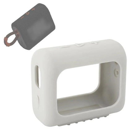 JBL Silicone Cover For Portable Speaker Travel Protection soft white silicone slip-on case protects JBL GO3