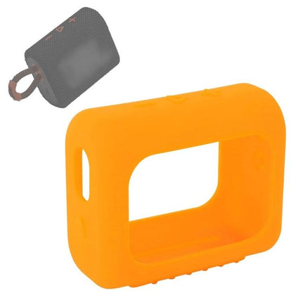 JBL Silicone Cover For Portable Speaker Travel Protection - orange soft silicone case for JBL GO3, dust and bump resistant