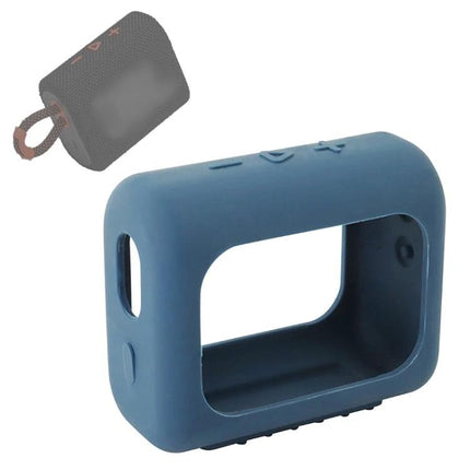 JBL Silicone Cover For Portable Speaker Travel Protection - blue soft silicone case protects JBL GO3 for travel