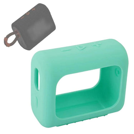 JBL Silicone Cover For Portable Speaker Travel Protection in mint green silicone, protects GO3 with charging port access