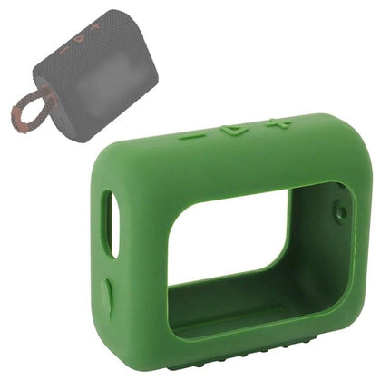 JBL Silicone Cover For Portable Speaker Travel Protection in green silicone with ports accessible, slim protective sleeve