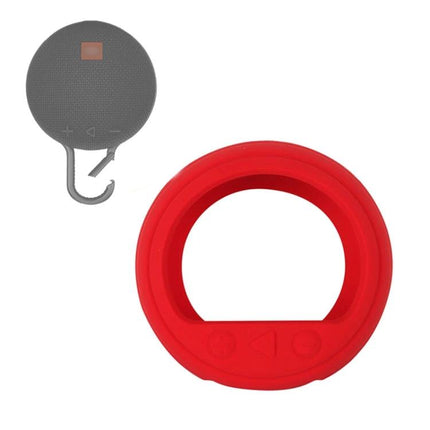 Silicone Cover Protects JBL Clip 3 for Daily Travel and Home Use — red soft silicone protective case to guard speaker from scratches and dust