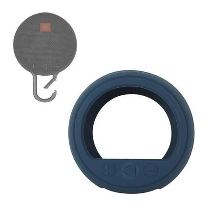 Silicone Cover Protects JBL Clip 3 for Daily Travel and Home Use - navy blue soft silicone protective case for speaker, guards against scratches and dust