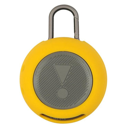 Silicone Cover Protects JBL Clip 3 for Daily Travel and Home Use - yellow silicone protective case with carabiner