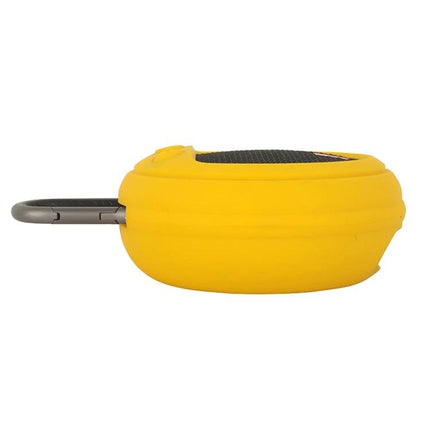 Silicone Cover Protects JBL Clip 3 for Daily Travel and Home Use - yellow silicone protective case with carabiner for portable speaker