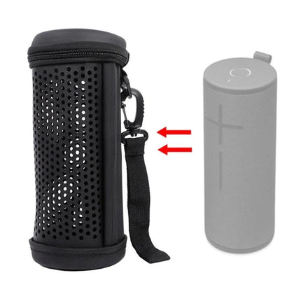 Protective Bluetooth Speaker Case With Handle For Travel compact EVA PU leather case with strap and acoustic window