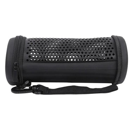 Protective Bluetooth Speaker Case With Handle For Travel compact EVA PU leather case with laser-cut acoustic window and strap