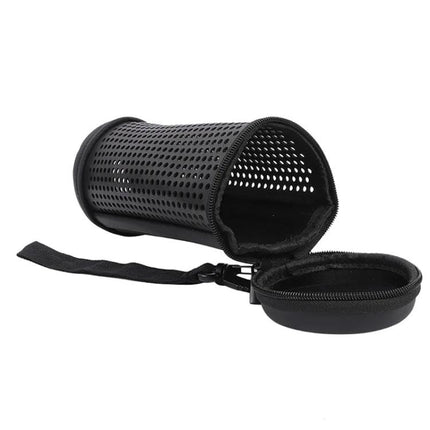 Protective Bluetooth Speaker Case With Handle For Travel, black EVA foam case with PU leather and laser-cut acoustic window
