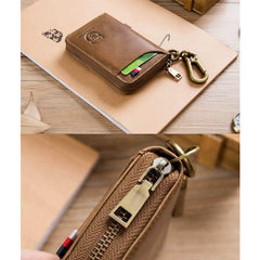 BUFF CAPTAIN 474 Versatile Leather Coin Wallet with Anti-Theft Key Holder and Hanging Waist Design