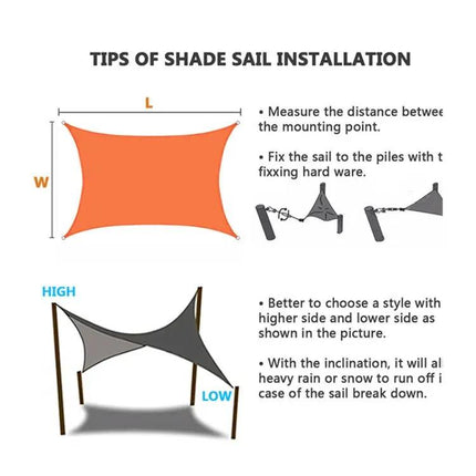 Outdoor Garden Sunshade Sail 5m x 6m For Patio Use | Syndmart