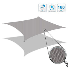 Toldo vela para jardín triangular impermeable para exteriores, 3 m x 3 m x 4,3 m, protección anti-UV