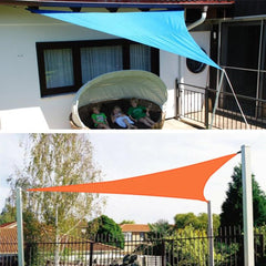 Toldo vela para jardín triangular impermeable para exteriores, 3 m x 3 m x 4,3 m, protección anti-UV