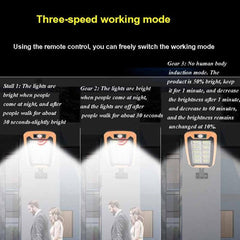 Luz solar de pared impermeable para exteriores, luz de jardín con inducción del cuerpo humano, iluminación de vallas, luz de calle
