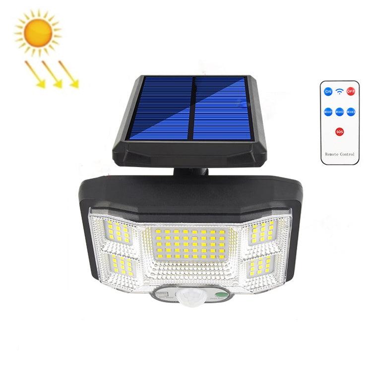 TG-TY085 Lámpara de pared con detección de movimiento solar para exteriores, luz de calle impermeable para jardín doméstico con control remoto, especificaciones: