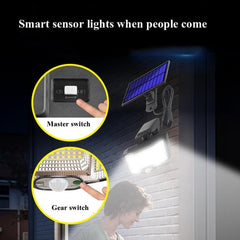 Solar-Powered Motion Sensor Wall Light for Outdoor Spaces - TG-TY085 with Remote Control