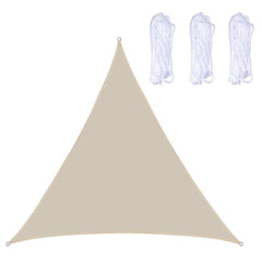 Toldo triangular impermeable para jardín al aire libre, 4 m x 4 m x 4 m, protección anti-UV