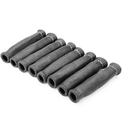 Set of 8 High-Temperature Spark Plug Protective Covers - heat-resistant fiber sleeves to protect spark plug wires during exhaust/header work