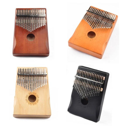 Compact Kalimba for Relaxing Home Music Moments - four pine-body thumb pianos with metal keys for travel and home relaxation