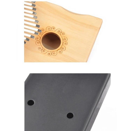 Compact Kalimba for Relaxing Home Music Moments - pine thumb piano with metal keys and decorative sound hole for travel and daily relaxation