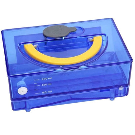 ILIFE Sweeping Robot Water Box for Daily Home Cleaning blue transparent replacement water tank with 50-250ml markings and yellow handle