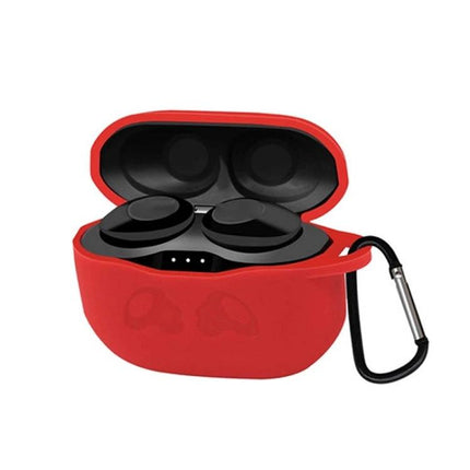G23 Silicone Protective Cover for Daily Earbud Protection in red with carabiner, snug-fit silicone case for commuting and workouts