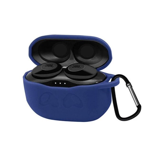 G23 Silicone Protective Cover for Daily Earbud Protection shown in blue fitted on earbuds case with carabiner