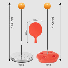 Dispositivo portátil de entrenamiento de tenis de mesa individual con eje de rebote elástico