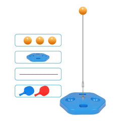 Dispositivo portátil de entrenamiento de tenis de mesa individual con eje de rebote elástico