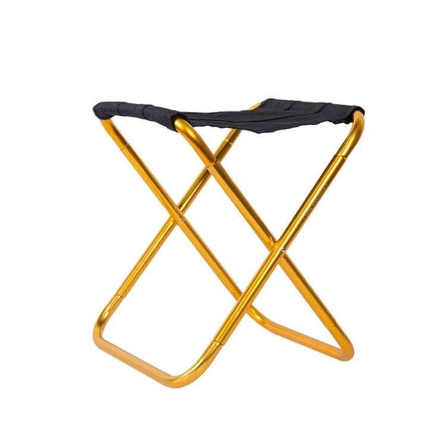 Outdoor Camping Folding Chair Blue For Picnics And Travel - compact foldable stool with aluminum alloy frame, folds to 24.5 x 10 cm for travel